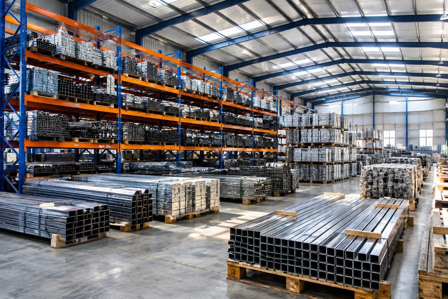 On-site rack structure erection and installation